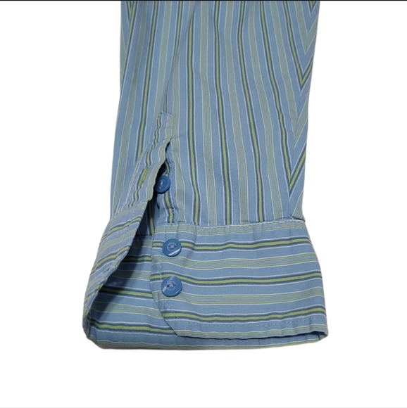 attention Women's Size 22W Striped  Long Sleeve  Button-up Collared Blouse - Picture 3 of 7